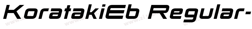 KoratakiEb Regular字体转换